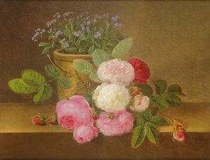 Stilleben af blomster